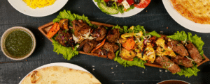 311. CHARCOAL GRILL COMBO WITH CHEESE NAAN
