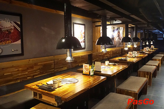 Không gian nhà hàng phong cách ẩm thực Hàn Quốc