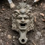 1,900-Year-Old Roman Mask Lamp Discovered in Dutch Cemetery