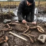 5,000-Year-Old Dog Burial with Bone Dagger Discovered in Swedish Bog